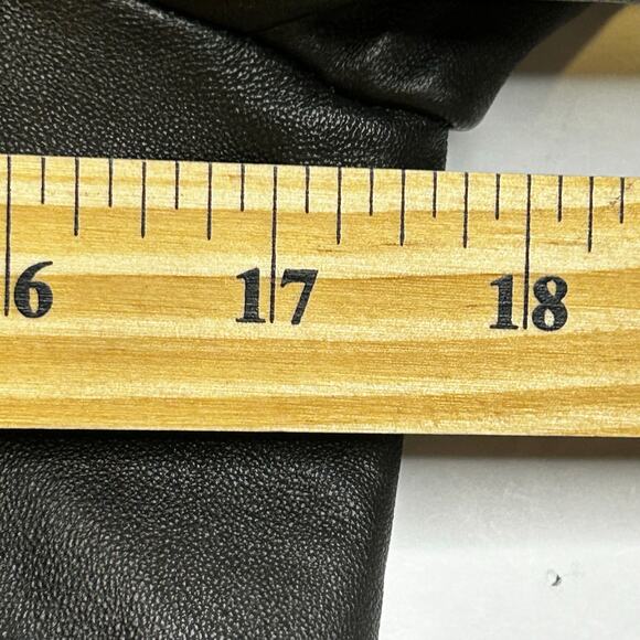 Madewell lamb leather shrunk zip front brass hardware jacket size 6** - Picture 14 of 15